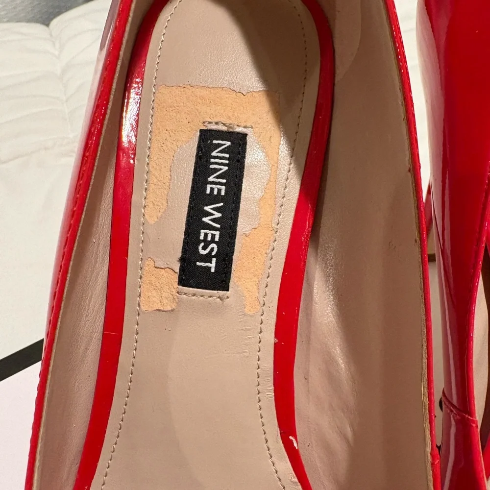 Nine West Vibrant Red Heels - Picture 6 of 6